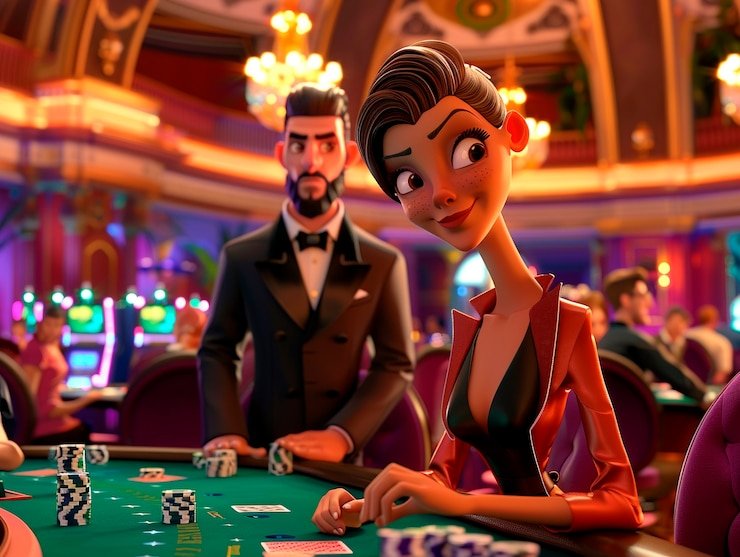 jayatogel online Teen Patti card table with dealer and betting positions